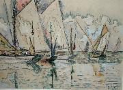 Paul Signac, Departure of Three-Masted Boats at Croix-de-Vie